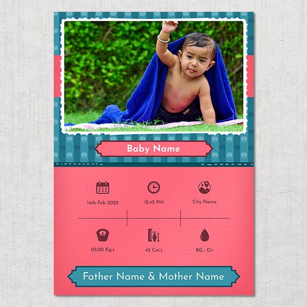 Custom Cute Excited Baby Design Acrylic Photo Frame