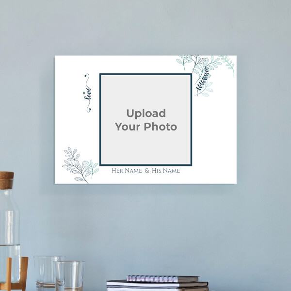 Custom Florals Love Frame Design: Landscape Acrylic Photo Frame with Image Printing – PrintShoppy Photo Frames