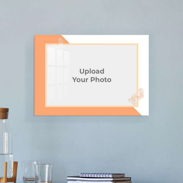 Custom Wedding Anniversary with Floral Frame Design: Landscape Acrylic Photo Frame with Image Printing – PrintShoppy Photo Frames