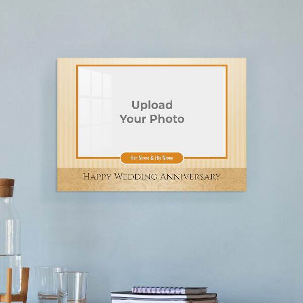 Custom Wedding Anniversary Special Design: Landscape Acrylic Photo Frame with Image Printing – PrintShoppy Photo Frames