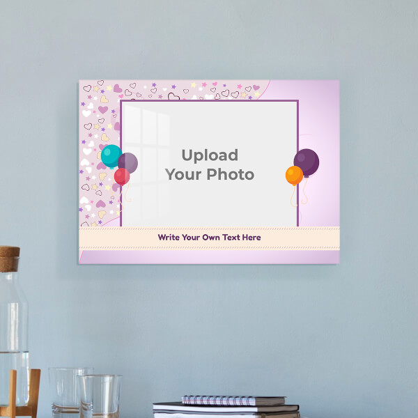 Custom Birthday Balloons Design: Landscape Acrylic Photo Frame with Image Printing – PrintShoppy Photo Frames