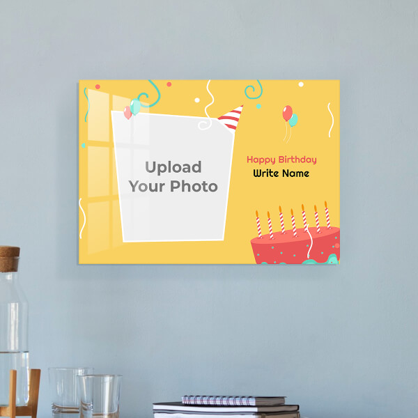 Custom Birthday Blast Design: Landscape Acrylic Photo Frame with Image Printing – PrintShoppy Photo Frames