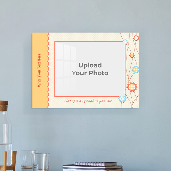 Custom Today is as Special Quotation Design: Landscape Acrylic Photo Frame with Image Printing – PrintShoppy Photo Frames