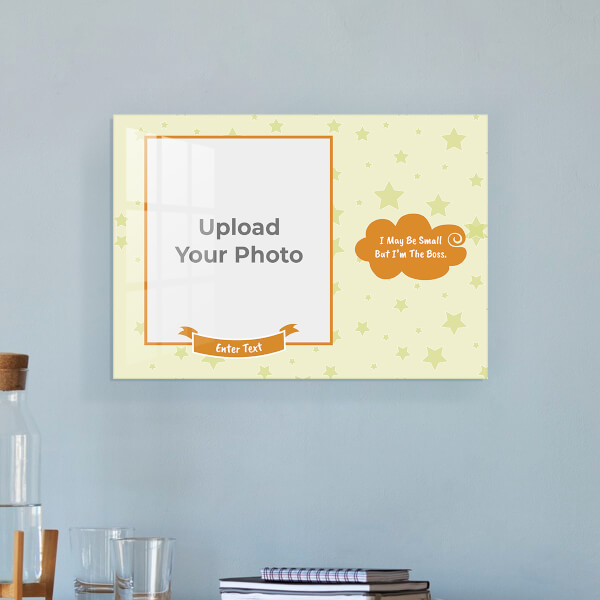 Custom Stars Background with Quotation Design: Landscape Acrylic Photo Frame with Image Printing – PrintShoppy Photo Frames