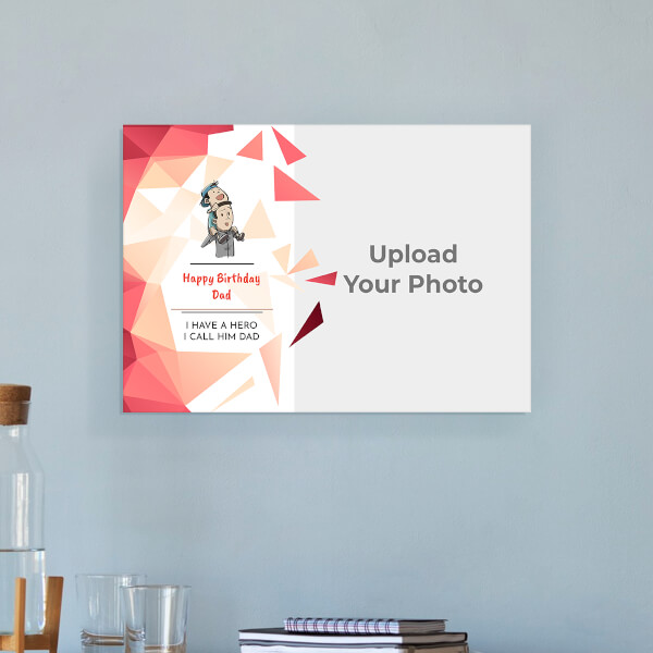 Custom Happy Birthday Daddy Design: Landscape Acrylic Photo Frame with Image Printing – PrintShoppy Photo Frames