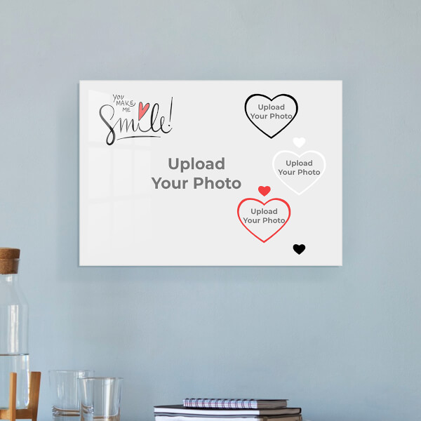 Custom You Make Me Smile Design: Landscape Acrylic Photo Frame with Image Printing – PrintShoppy Photo Frames