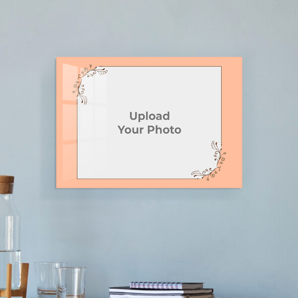 Custom Vintage Floral Frame Design: Landscape Acrylic Photo Frame with Image Printing – PrintShoppy Photo Frames