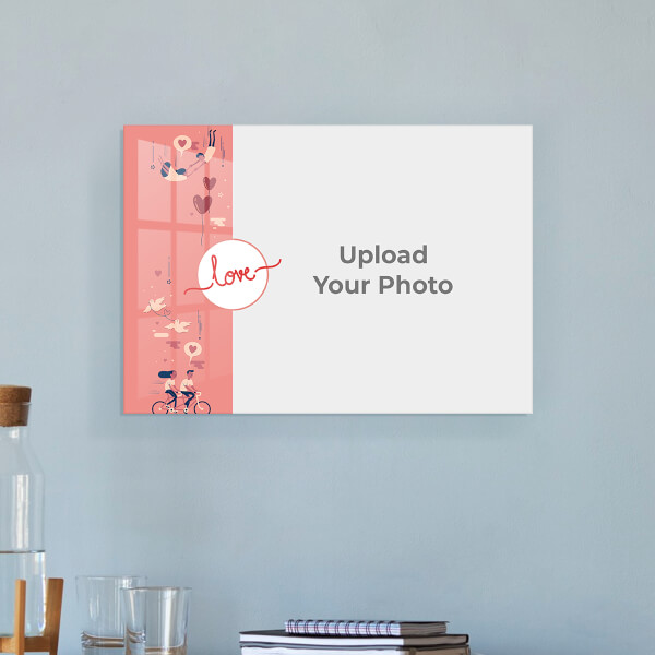 Custom Love Cycle Design: Landscape Acrylic Photo Frame with Image Printing – PrintShoppy Photo Frames