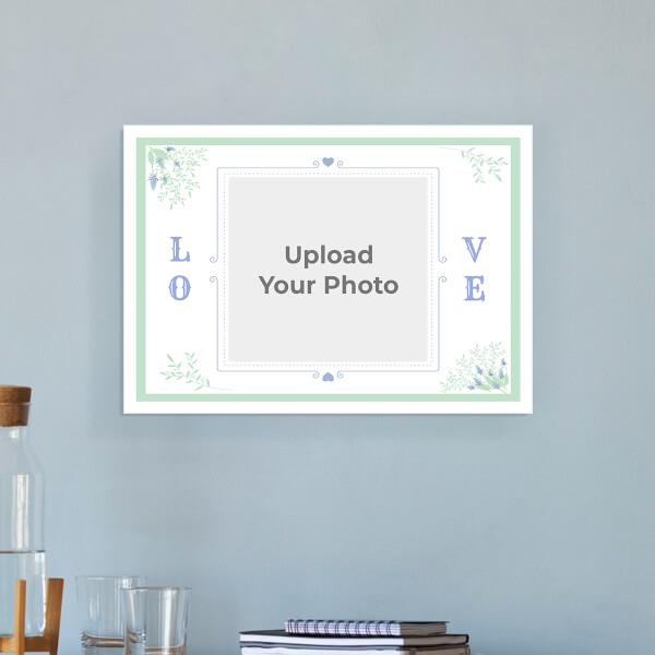 Custom Vintage Frame with Florals Design: Landscape Acrylic Photo Frame with Image Printing – PrintShoppy Photo Frames