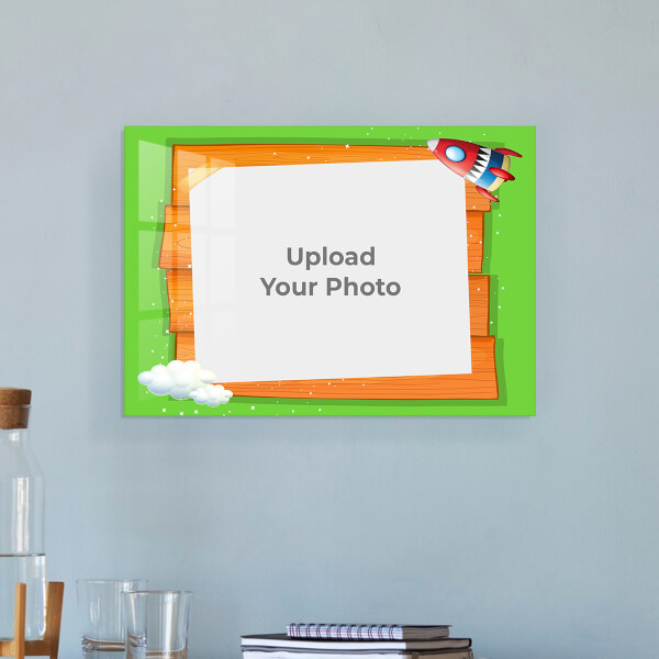 Custom Cartoon Stars and Cloud Design: Landscape Acrylic Photo Frame with Image Printing – PrintShoppy Photo Frames