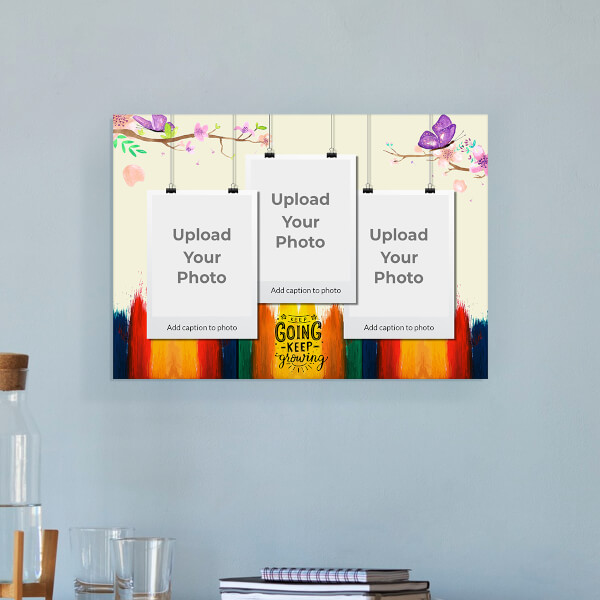 Custom Keep Going Keep Growing Quotation Design: Landscape Acrylic Photo Frame with Image Printing – PrintShoppy Photo Frames