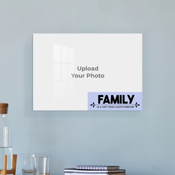 Custom Full Pic Upload Family Moments Design Landscape Acrylic Photo Frame.