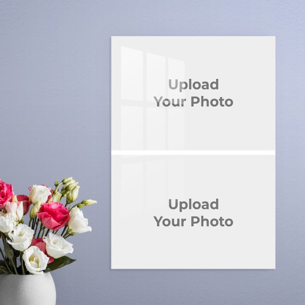 Custom 2 Pics Upload Design: Portrait Acrylic Photo Frame with Image Printing – PrintShoppy Photo Frames