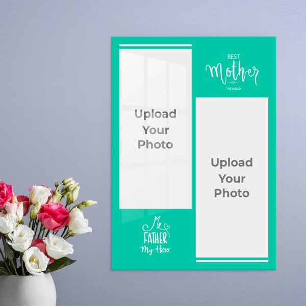 Custom Best Mother and Father Quotation Design: Portrait Acrylic Photo Frame with Image Printing – PrintShoppy Photo Frames