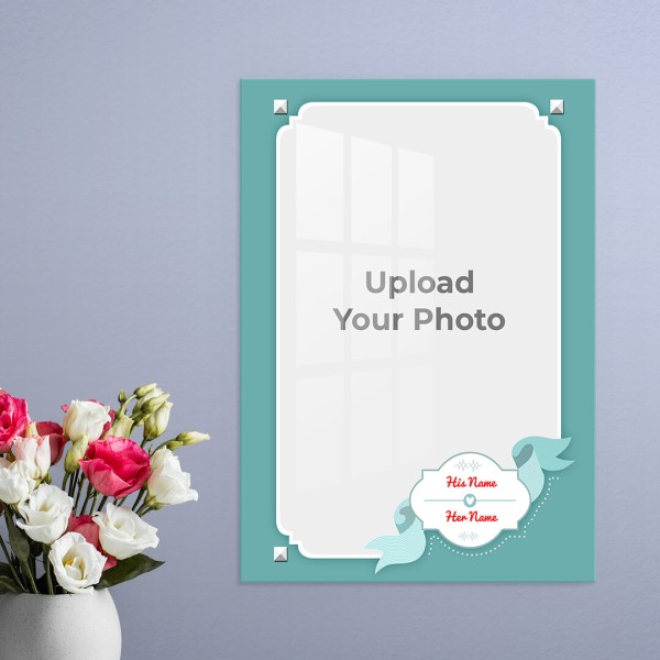 Custom Vintage Frame with A Ribbon Design: Portrait Acrylic Photo Frame with Image Printing – PrintShoppy Photo Frames
