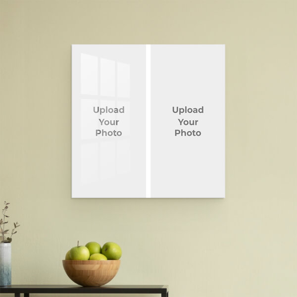 Custom 2 Pics Upload Design: Square Acrylic Photo Frame with Image Printing – PrintShoppy Photo Frames