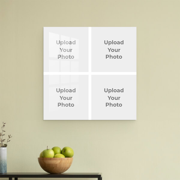 Custom 4 Pics Upload Design: Square Acrylic Photo Frame with Image Printing – PrintShoppy Photo Frames