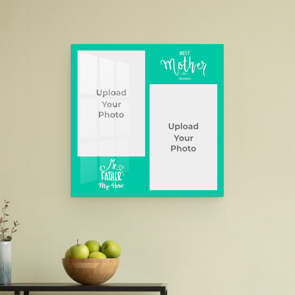 Custom Best Mother and Father Quotation Design: Square Acrylic Photo Frame with Image Printing – PrintShoppy Photo Frames