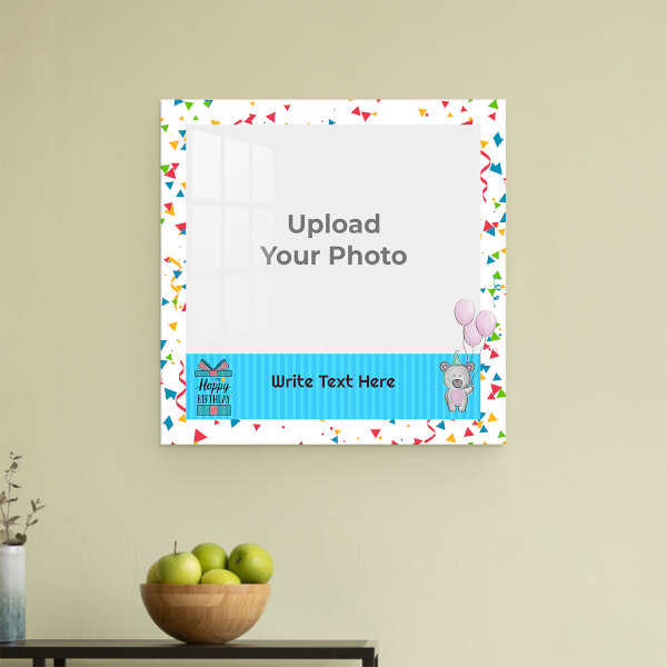 Custom Kids Happy Birthday Design: Square Acrylic Photo Frame with Image Printing – PrintShoppy Photo Frames
