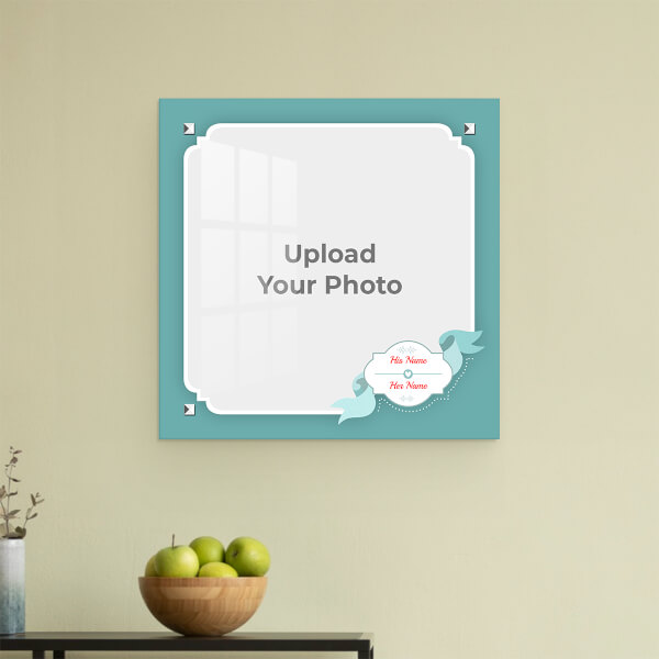 Custom Vintage Frame with A Ribbon Design: Square Acrylic Photo Frame with Image Printing – PrintShoppy Photo Frames