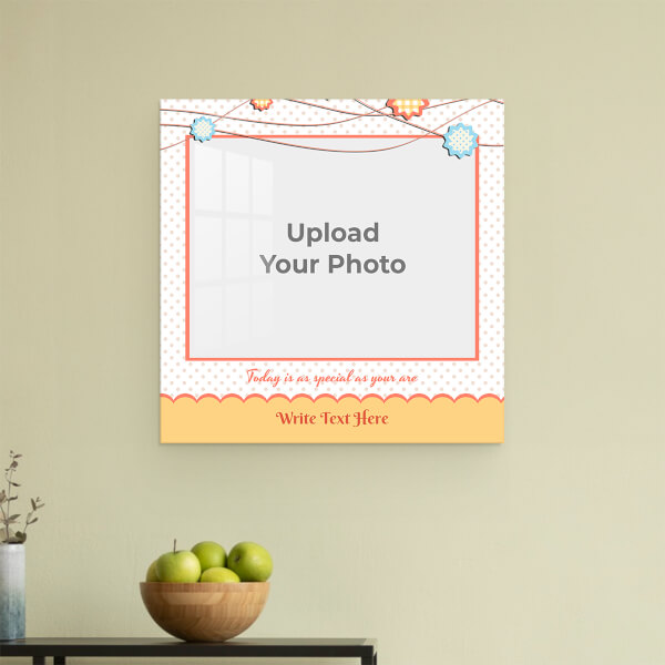 Custom Today is as Special Quotation Design: Square Acrylic Photo Frame with Image Printing – PrintShoppy Photo Frames