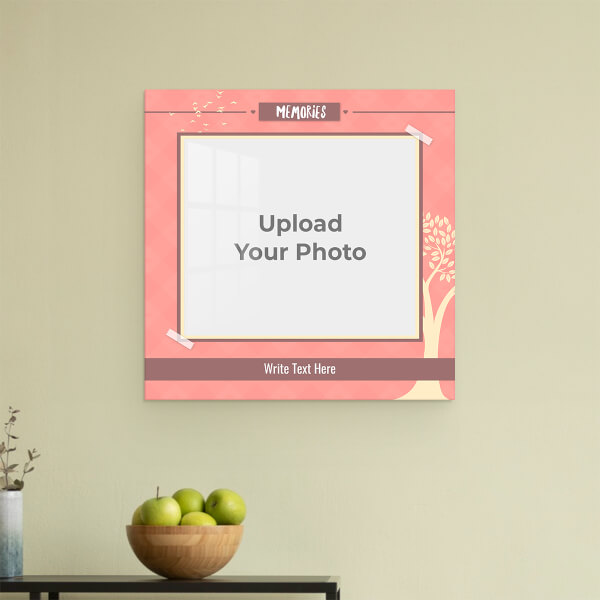 Custom Family Memories with Photo: Square Acrylic Photo Frame with Image Printing – PrintShoppy Photo Frames
