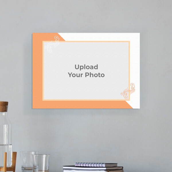 Custom Wedding Anniversary with Floral Frame Design: Landscape Aluminium Photo Frame with Image Printing – PrintShoppy Photo Frames