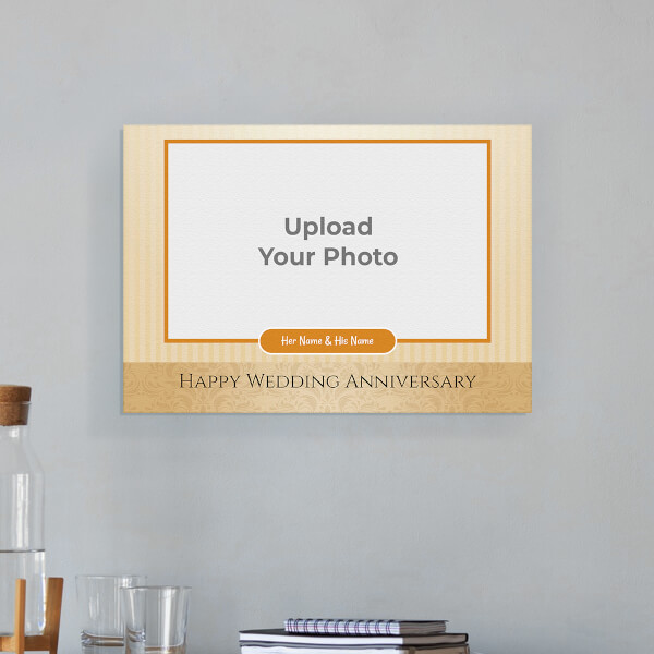 Custom Wedding Anniversary Special Design: Landscape Aluminium Photo Frame with Image Printing – PrintShoppy Photo Frames