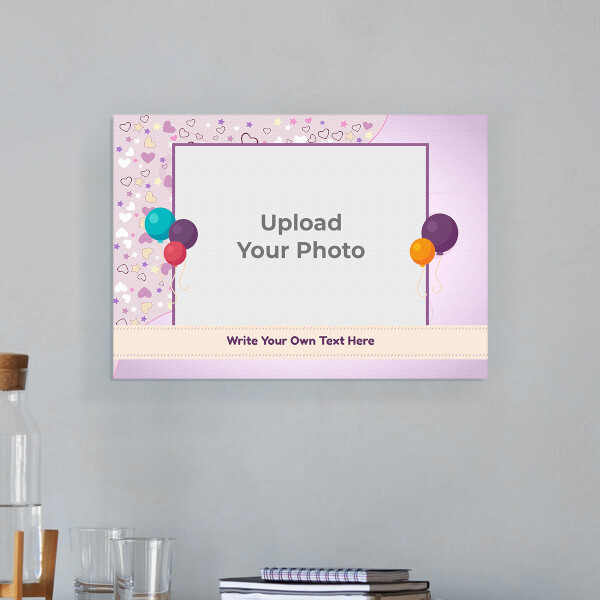 Custom Birthday Balloons Design: Landscape Aluminium Photo Frame with Image Printing – PrintShoppy Photo Frames