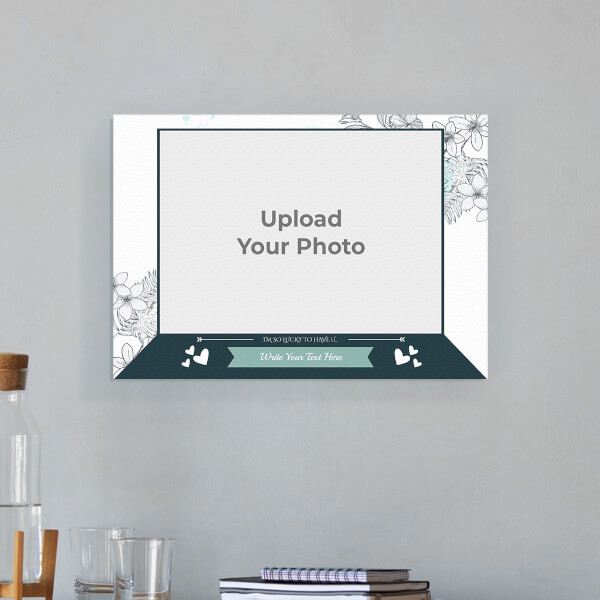 Custom Hand Drawn Flowers Frame Design: Landscape Aluminium Photo Frame with Image Printing – PrintShoppy Photo Frames