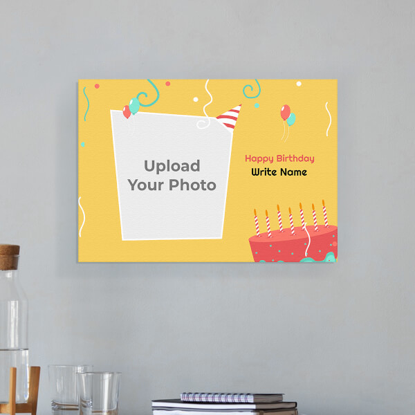 Custom Birthday Blast Design: Landscape Aluminium Photo Frame with Image Printing – PrintShoppy Photo Frames