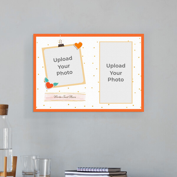 Custom Love Angel in Golden Rain Design: Landscape Aluminium Photo Frame with Image Printing – PrintShoppy Photo Frames