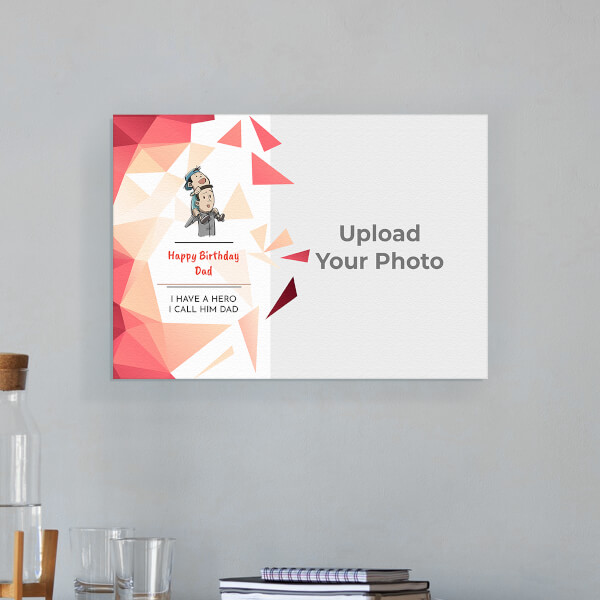 Custom Happy Birthday Daddy Design: Landscape Aluminium Photo Frame with Image Printing – PrintShoppy Photo Frames