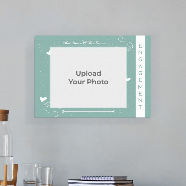 Custom Snow Hearts Design: Landscape Aluminium Photo Frame with Image Printing – PrintShoppy Photo Frames