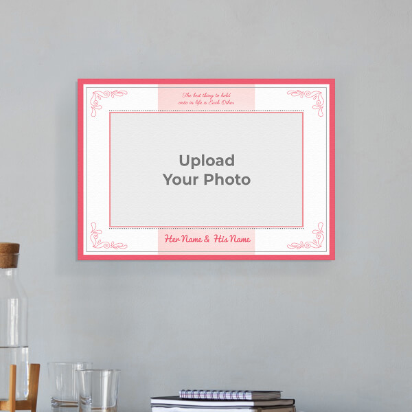 Custom Couple Rings with Quotation Design: Landscape Aluminium Photo Frame with Image Printing – PrintShoppy Photo Frames