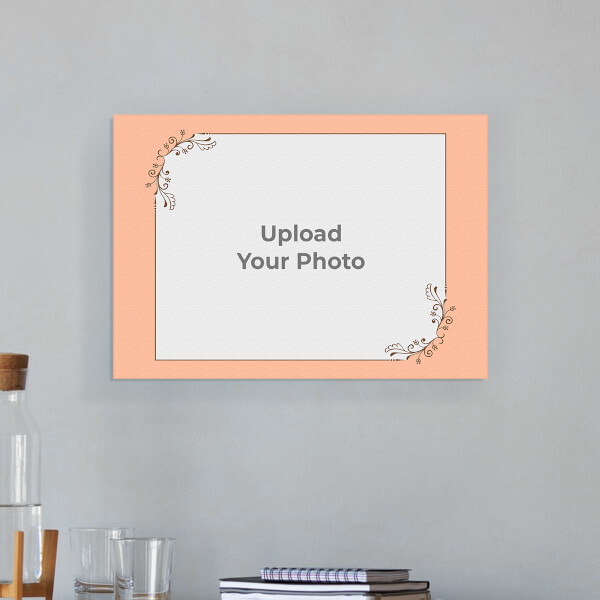 Custom Vintage Floral Frame Design: Landscape Aluminium Photo Frame with Image Printing – PrintShoppy Photo Frames