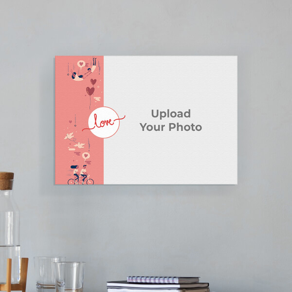 Custom Love Cycle Design: Landscape Aluminium Photo Frame with Image Printing – PrintShoppy Photo Frames