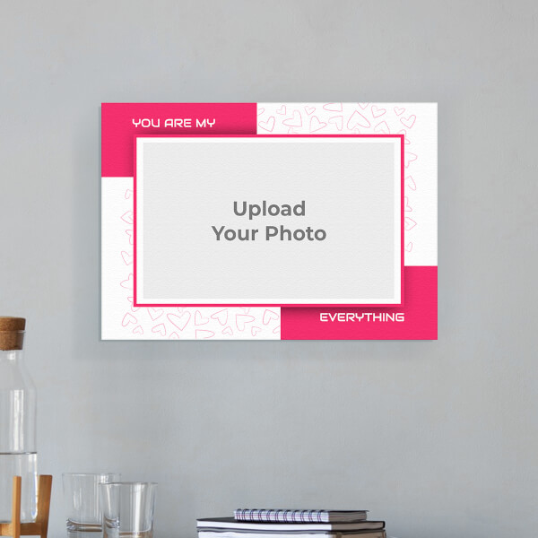 Custom You Are My Everything with Love Sketch Design: Landscape Aluminium Photo Frame with Image Printing – PrintShoppy Photo Frames