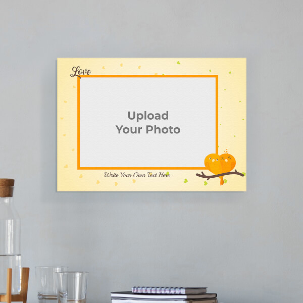 Custom Singing Love Birds Design: Landscape Aluminium Photo Frame with Image Printing – PrintShoppy Photo Frames