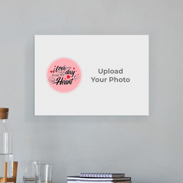 Custom Love Quotation with Dotted Circle Design: Landscape Aluminium Photo Frame with Image Printing – PrintShoppy Photo Frames