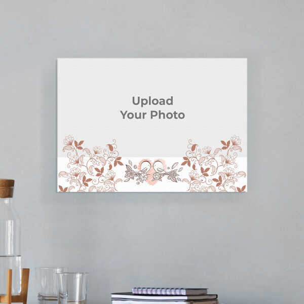 Custom Love Birds Behind Hearts Design: Landscape Aluminium Photo Frame with Image Printing – PrintShoppy Photo Frames