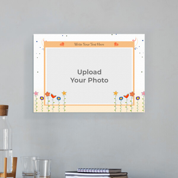 Custom Happy Birthday Wishes with Confetti Design: Landscape Aluminium Photo Frame with Image Printing – PrintShoppy Photo Frames