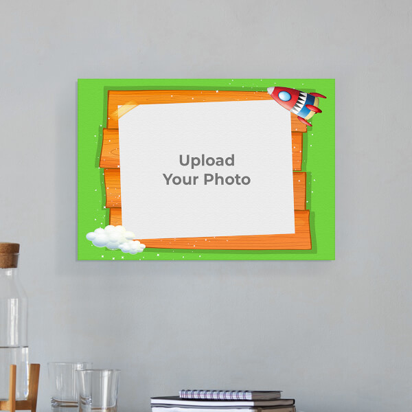 Custom Cartoon Stars and Cloud Design: Landscape Aluminium Photo Frame with Image Printing – PrintShoppy Photo Frames