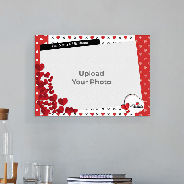 Custom Diamond Love Shapes Design: Landscape Aluminium Photo Frame with Image Printing – PrintShoppy Photo Frames