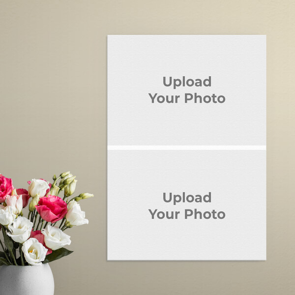 Custom 2 Pics Upload Design: Portrait Aluminium Photo Frame with Image Printing – PrintShoppy Photo Frames
