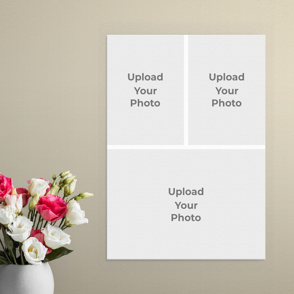 Custom 3 Pics Upload Design: Portrait Aluminium Photo Frame with Image Printing – PrintShoppy Photo Frames
