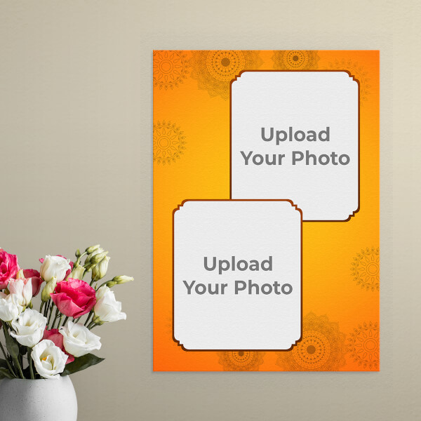 Custom Happy Wedding Design: Portrait Aluminium Photo Frame with Image Printing – PrintShoppy Photo Frames
