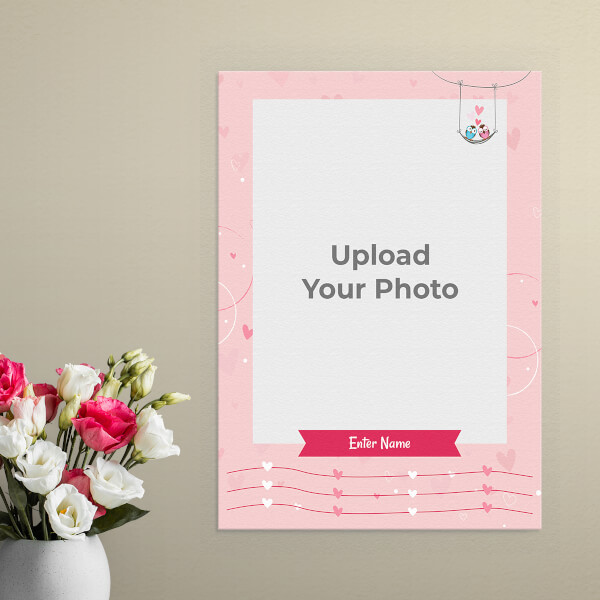 Custom Love Birds Design: Portrait Aluminium Photo Frame with Image Printing – PrintShoppy Photo Frames
