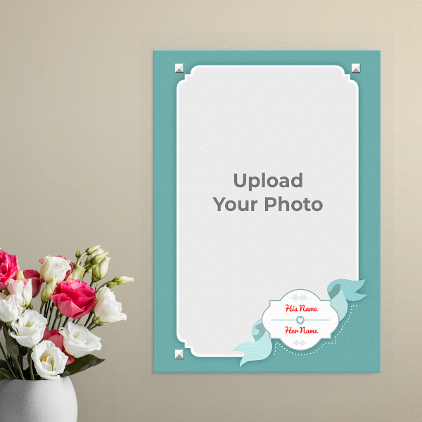 Custom Vintage Frame with A Ribbon Design: Portrait Aluminium Photo Frame with Image Printing – PrintShoppy Photo Frames