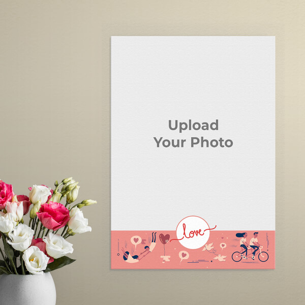 Custom Love Cycle Design: Portrait Aluminium Photo Frame with Image Printing – PrintShoppy Photo Frames